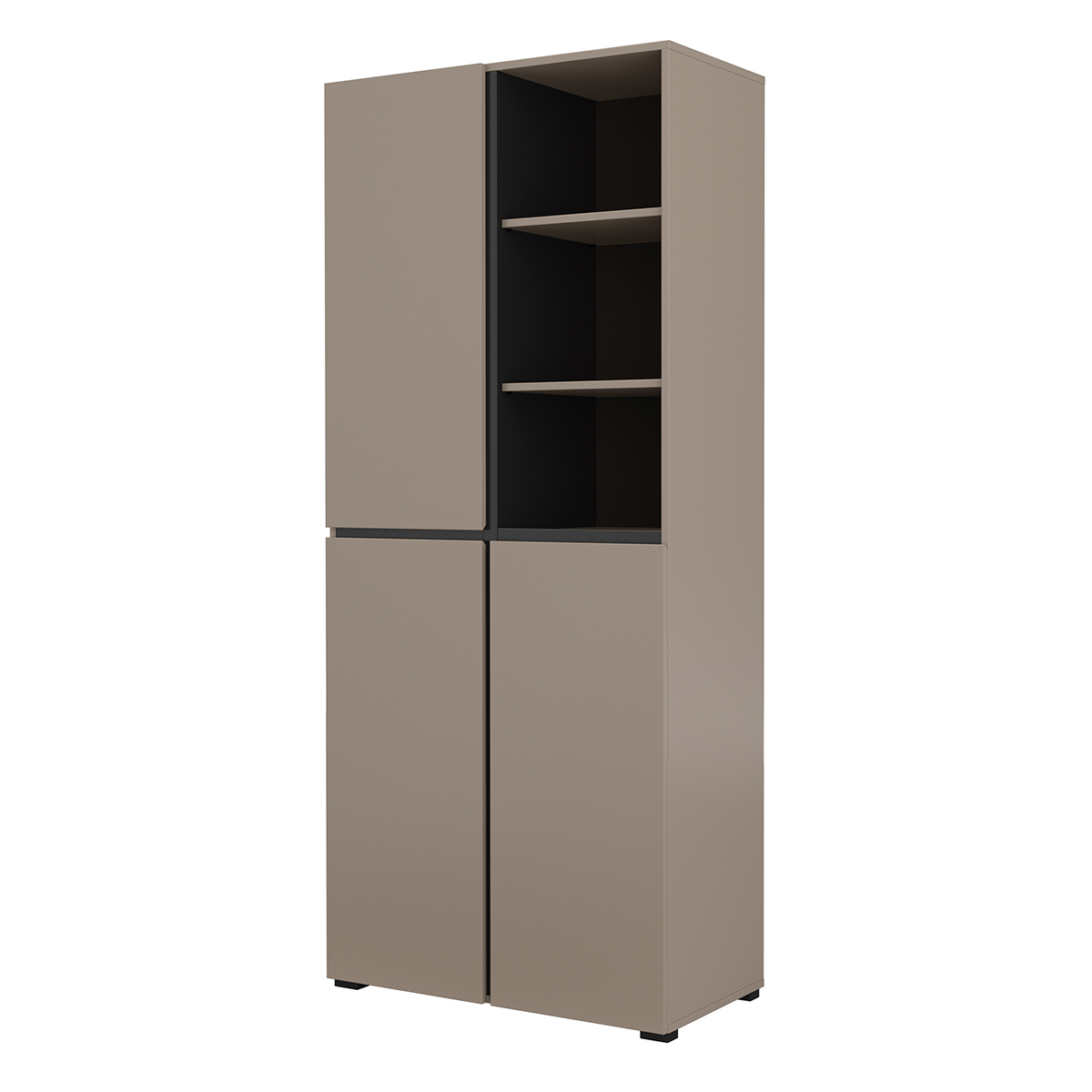 Meuble d\'entrée 3 portes Lilia Taupe