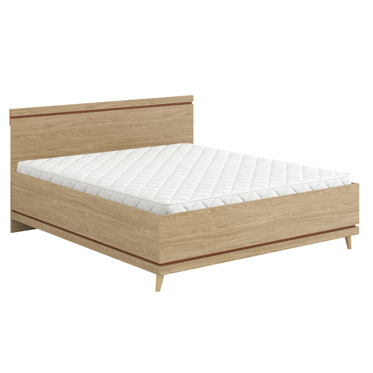 Lit 180x200 sommier inclus Sandy Bois