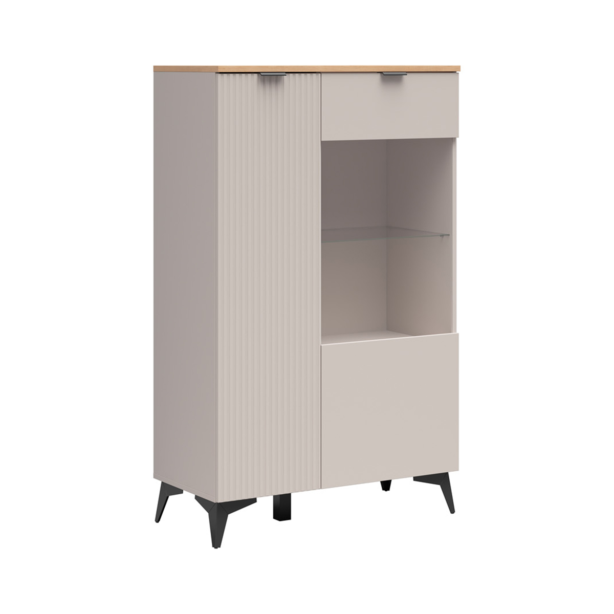 Vaisselier bas 2 portes Vicky Cachemire et Bois