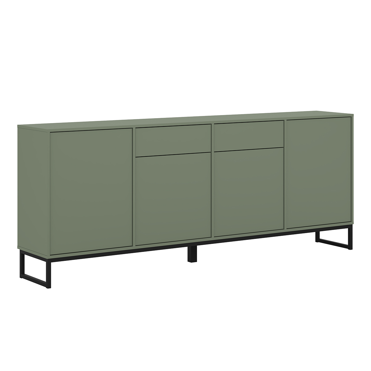 Buffet 4 portes 2 tiroirs Loa Vert