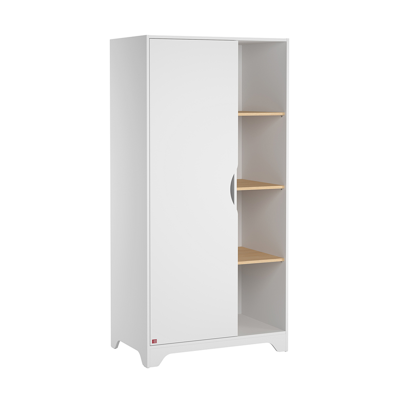 Armoire 1 porte Vox Leaf Blanc et bois