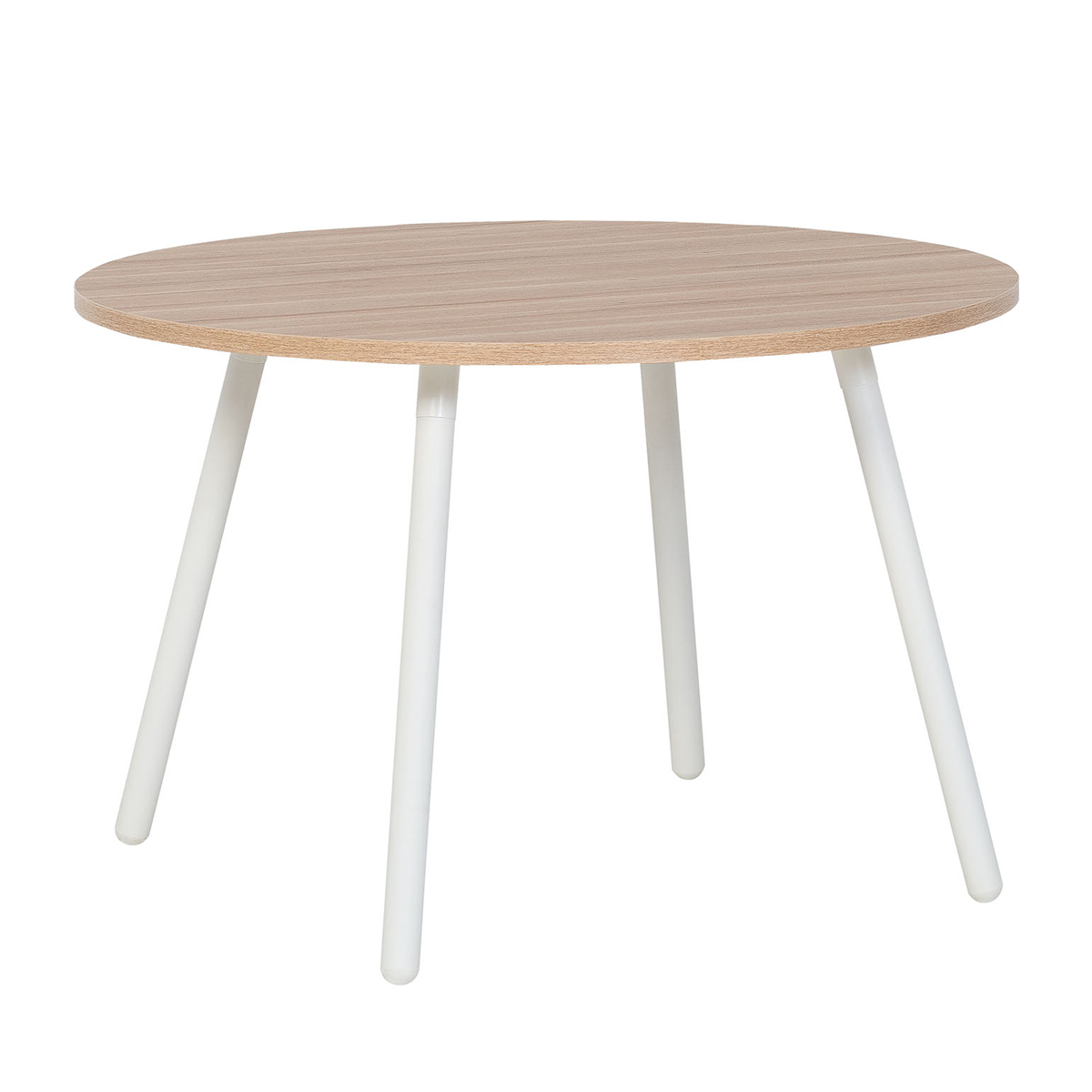 Table ronde 120cm Vox Balance Blanc et bois