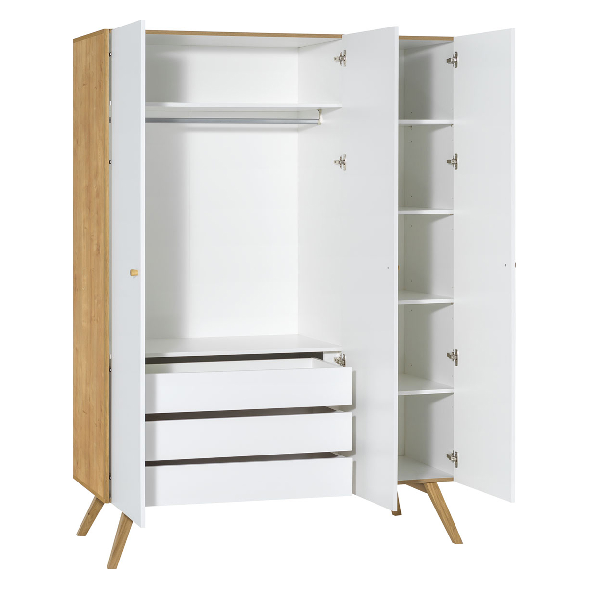 Armoire 3 portes Vox Nature Blanc Junior / Adultes/Armoire petits