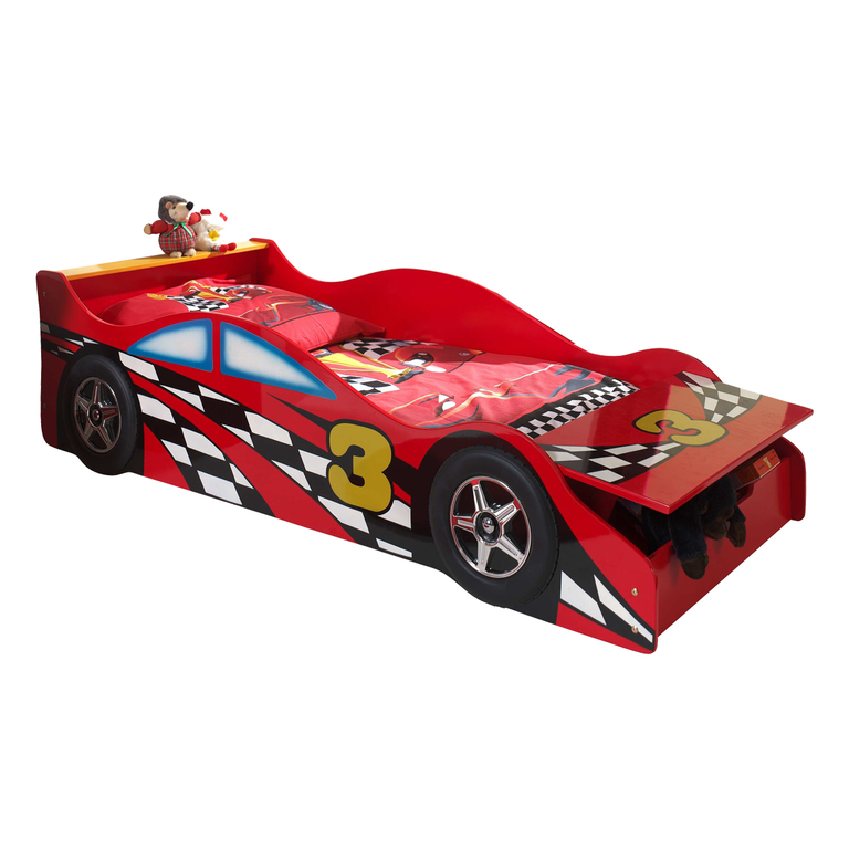 Lit 70x140 Race Sommier inclus Vipack Car beds - Rouge