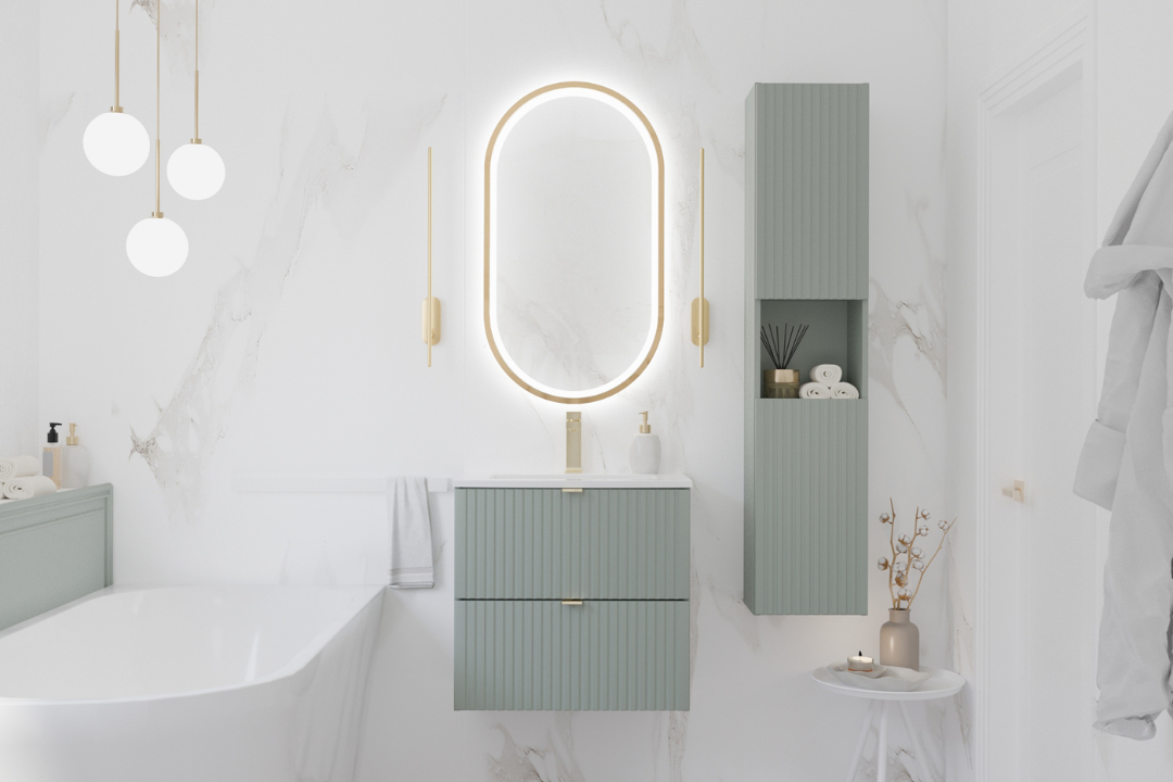 Ensemble salle de bain Jade vert