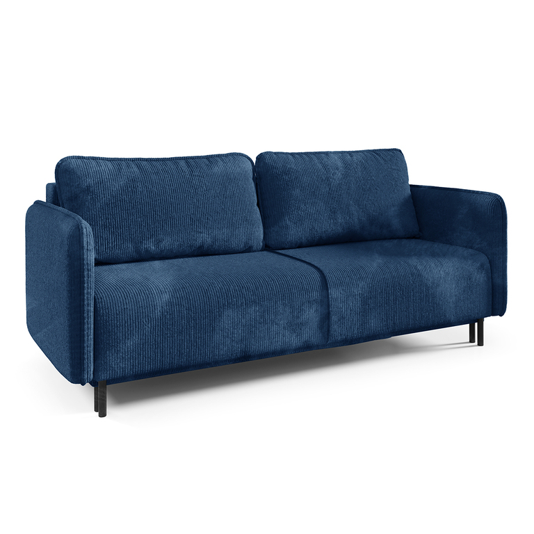 Canapé Convertible 3 Places Velours Bleu Dudley 230 Cm – Paris Prix