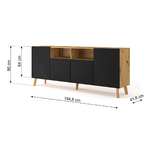 Nexa_bois_noir_buffet_4portes_5