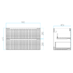 elora-noir-salle-de-bain-dimensions-90cm