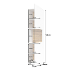 Glora_blanc_vitrine_1porte_dimensions