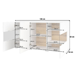 Glora_blanc_buffet_3portes_dimensions