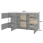 Glora_noir_buffet_3portes_dimensions