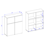 Lila_buffet_4portes_dimensions