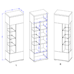 Opio_vitrine_1porte_dimensions