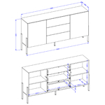 Berenice_buffet_long_2portes_3tiroirs_dimensions