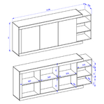 Azior_buffet_long_3portes_dimensions
