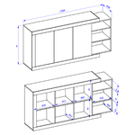 Azior_buffet_3portes_dimensions
