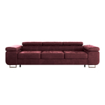 Canapé_convertible_3_places_Wilson_velours_Bordeaux_1