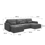 Canapé_U_convertible_4_places_avec_coffre_Lazare_Gris_foncé_7_dimensions