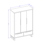 Hvt_Eden_bois_noir_armoire_3portes_dimensions_1