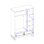 Hvt_Eden_bois_noir_armoire_3portes_dimensions_2