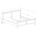 Hvt_Martin_vert_bois_lit_180x200_dimensions