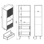 Rtl_Luka_bois_noir_colonne_1porte_dimensions