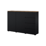 Hvt_Liko_noir_bois_buffet_2portes_4tiroirs_1