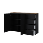 Hvt_Liko_noir_bois_buffet_2portes_4tiroirs_2