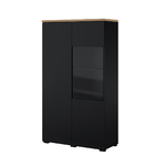Hvt_Liko_noir_bois_vaisselier_2portes_1