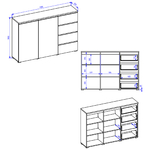 Hvt_Liko_buffet_2portes_4tiroirs_dimensions