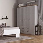 Leandre_blanc_bois_armoire_4portes_2tiroirs_4