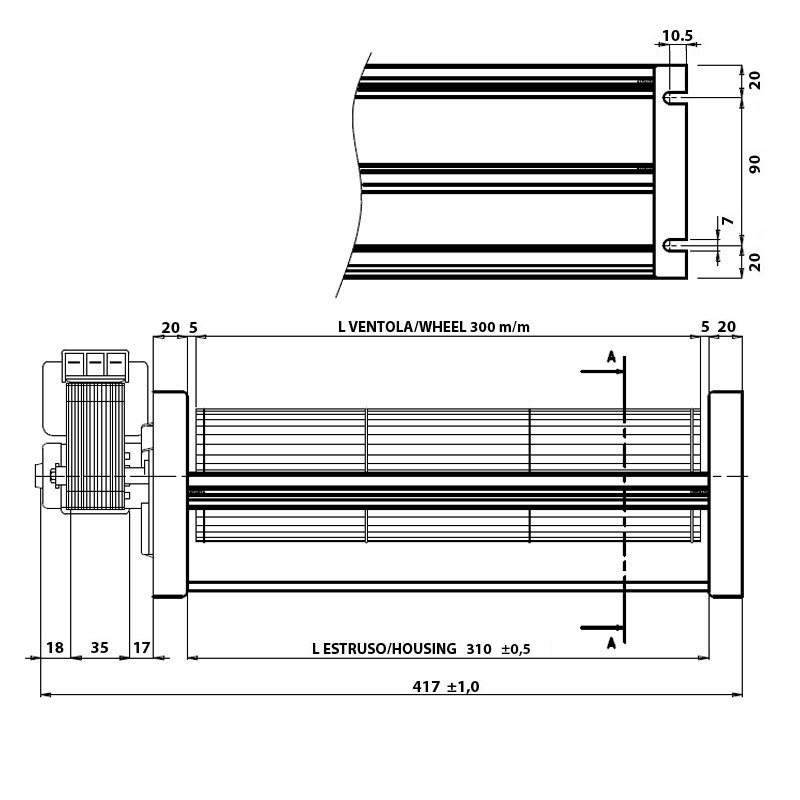 plan ventilateur poêle à granulés pellets 149508