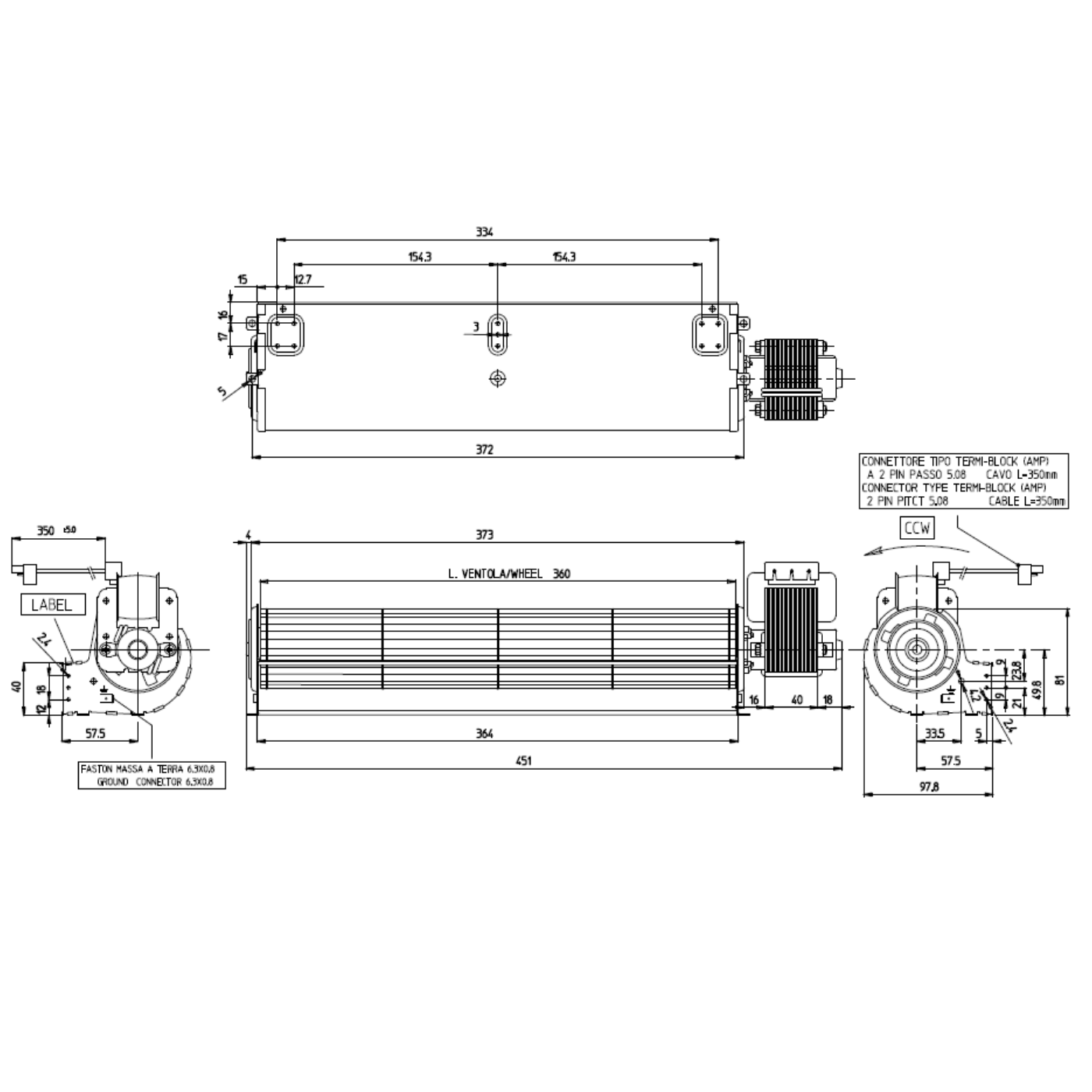 VENTILATEUR TANGENCIEL pour poêle à granulé pellet 60/180 - TOUS NOS  VENTILATEURS TANGENTIELS/Ventilateur tangentiel de Ø 60 -  France-Bougie-Granulé