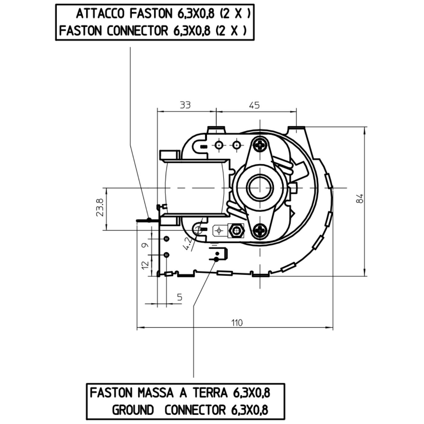 VENTILATEUR TANGENCIEL pour poêle à granulé pellet 60/180 - TOUS NOS  VENTILATEURS TANGENTIELS/Ventilateur tangentiel de Ø 60 -  France-Bougie-Granulé