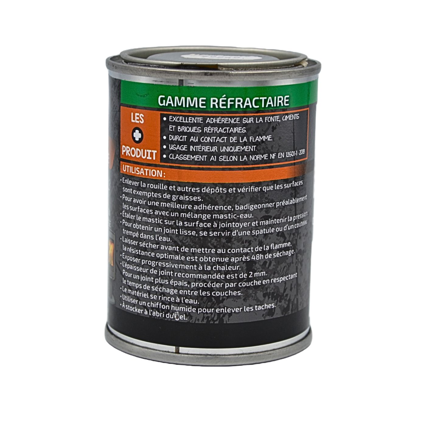 Mastic réfractaire hautes températures - 450 g dos