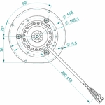 Ventilateur extracteur des fumées FLH150/020A poêle à granulé dimensions