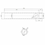 Tube acier pour bougie dallumage avec écrou de filetage 38 174mm schéma