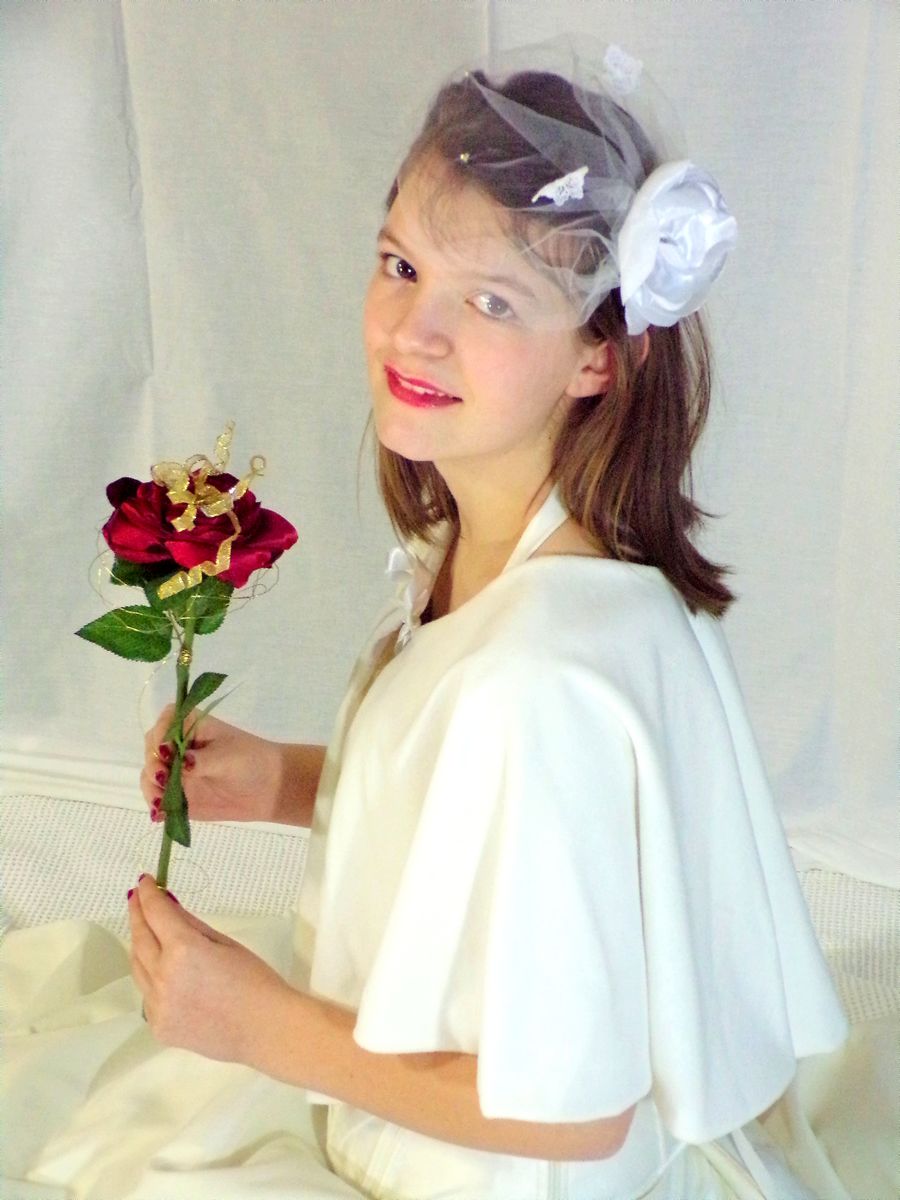 Bouquet de mariée rose rouge mariage la Belle et la Bête