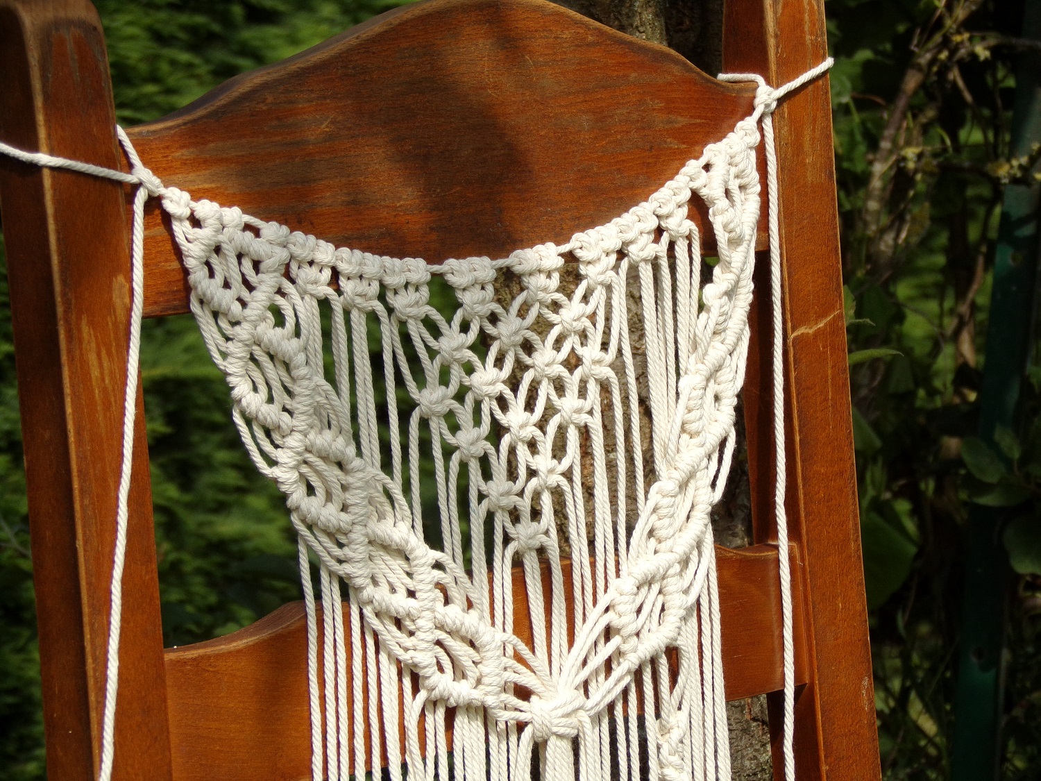 chaise mariage macramé décoration boheme champetre rustique