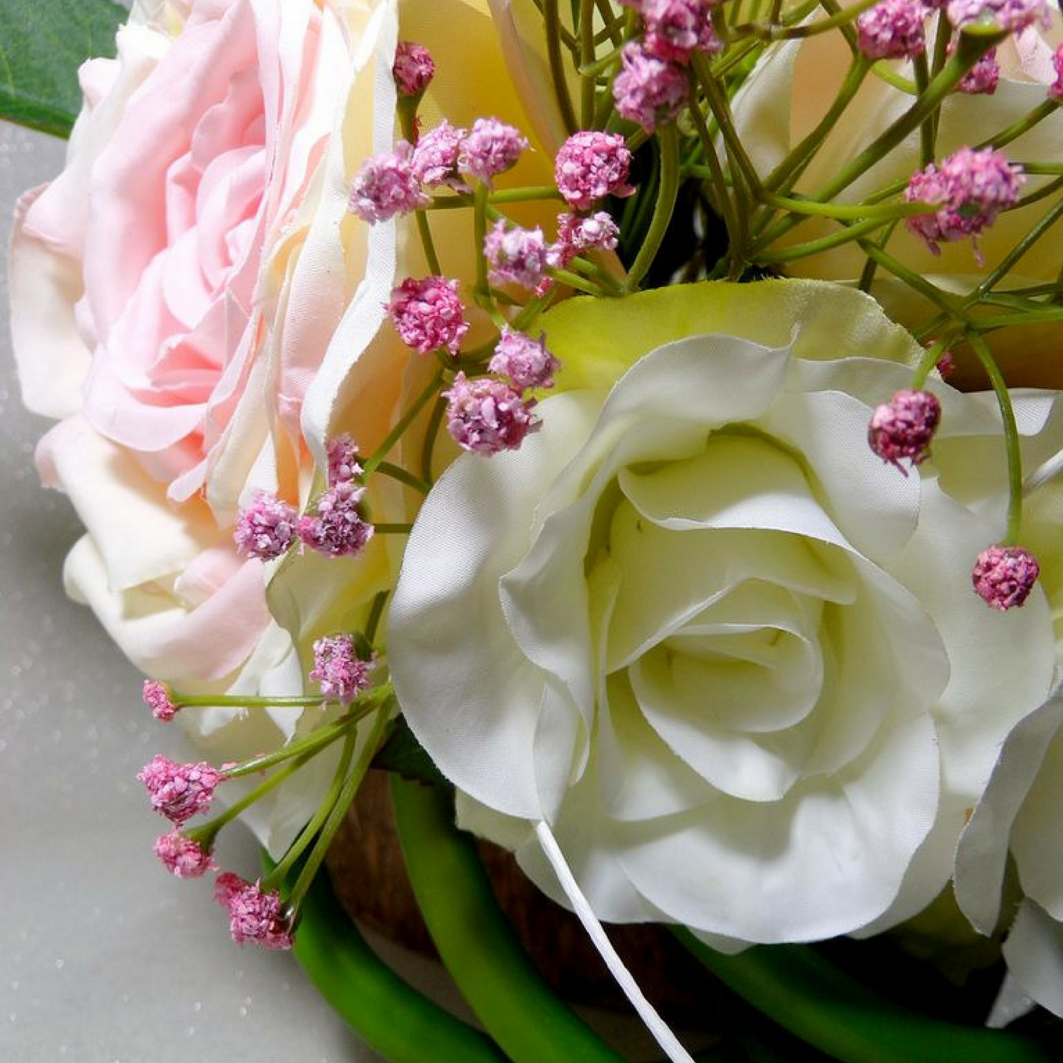 bouquet mariage romantique arum fleurs artificielles