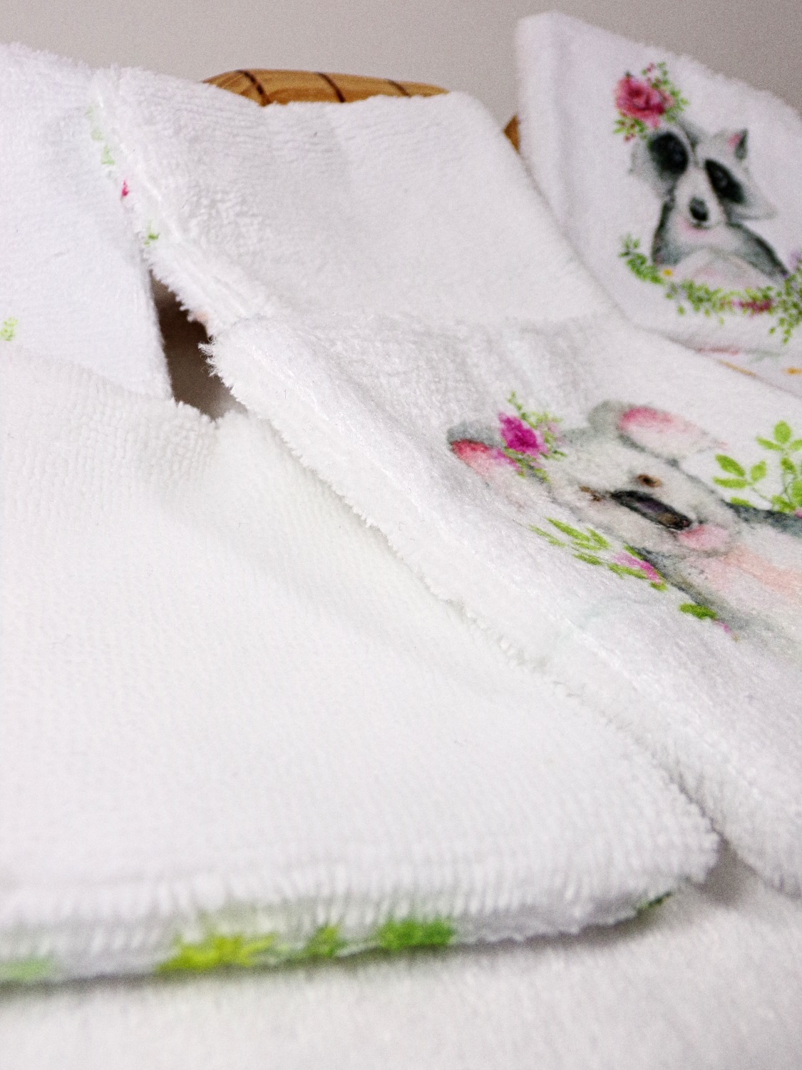 zero dechet bébé lingettes lavables fait main