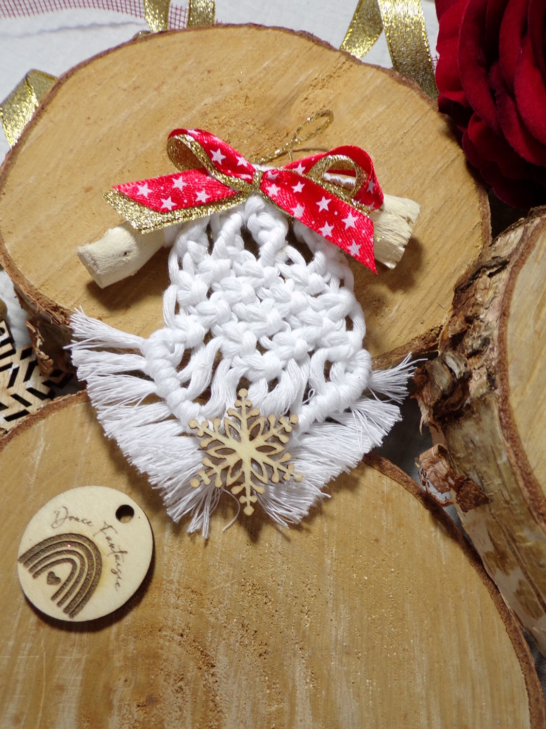 deco boheme noel macrame blanc