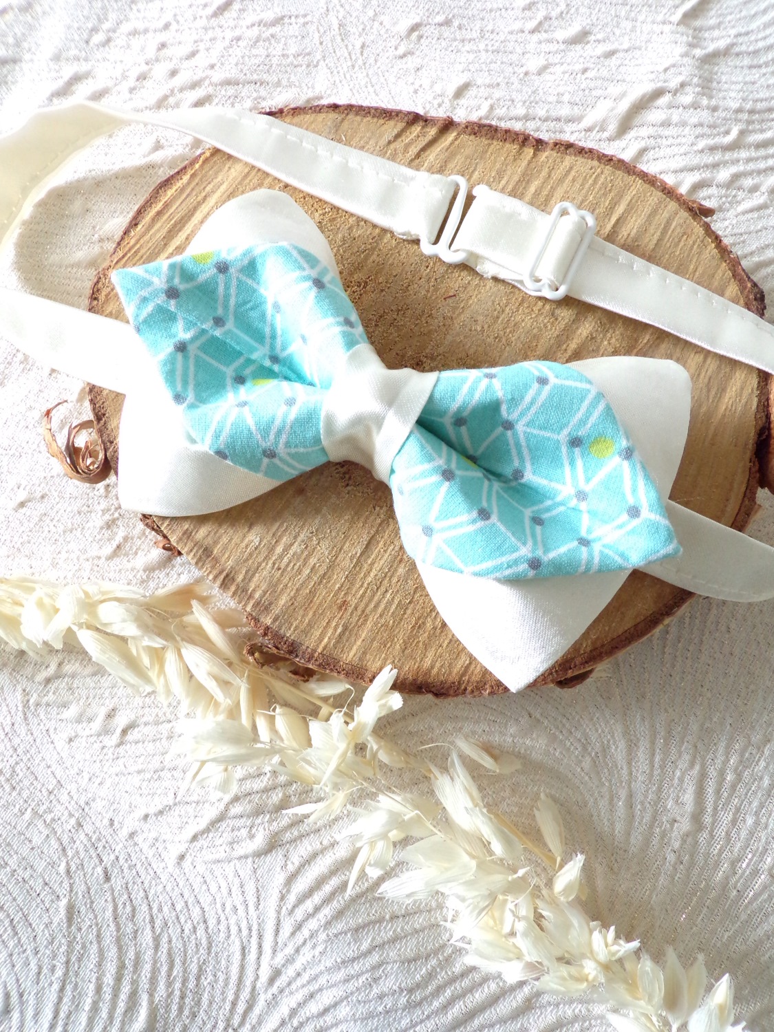 noeud papillon satin turquoise homme mariage
