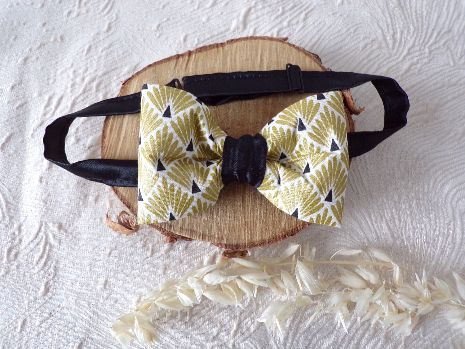 accessoire mode homme mariage noir doré noeud papillon