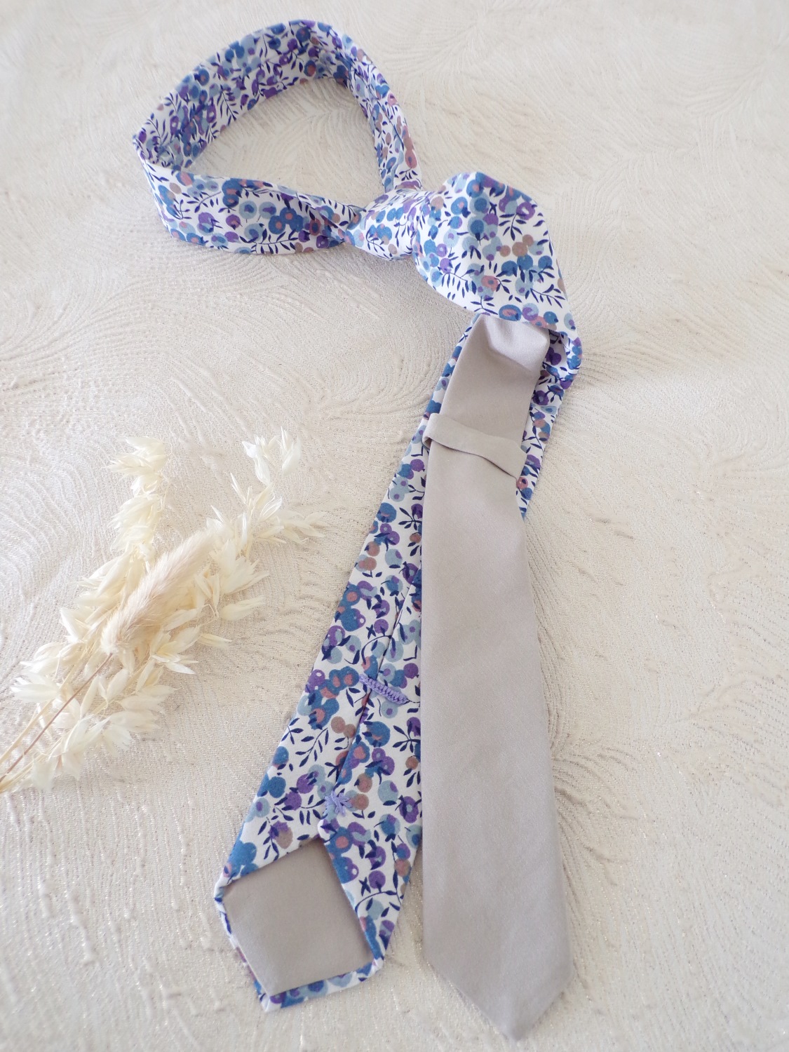 cravate homme fleurs liberty fait main