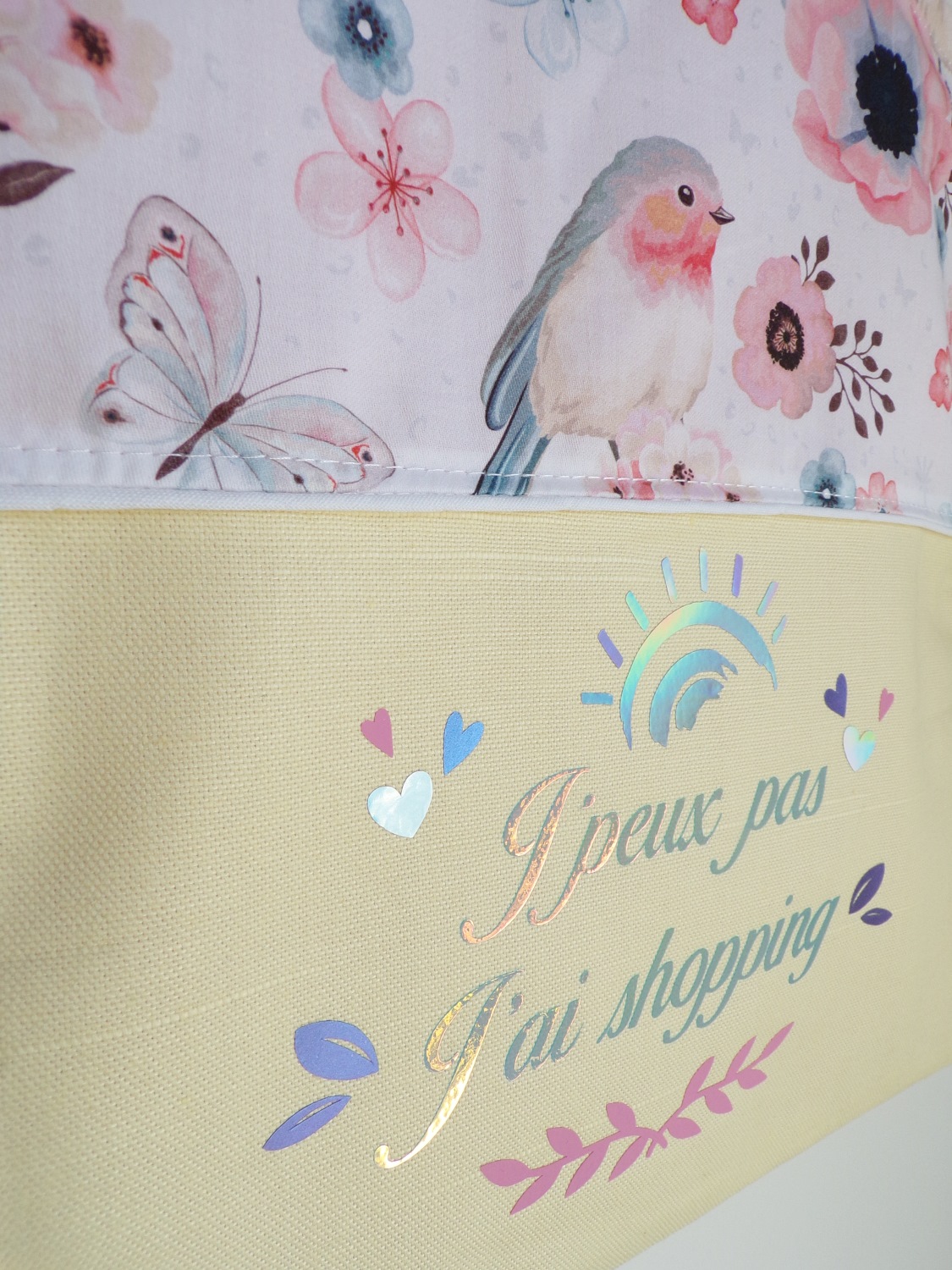 tote bag enfant message shopping fille
