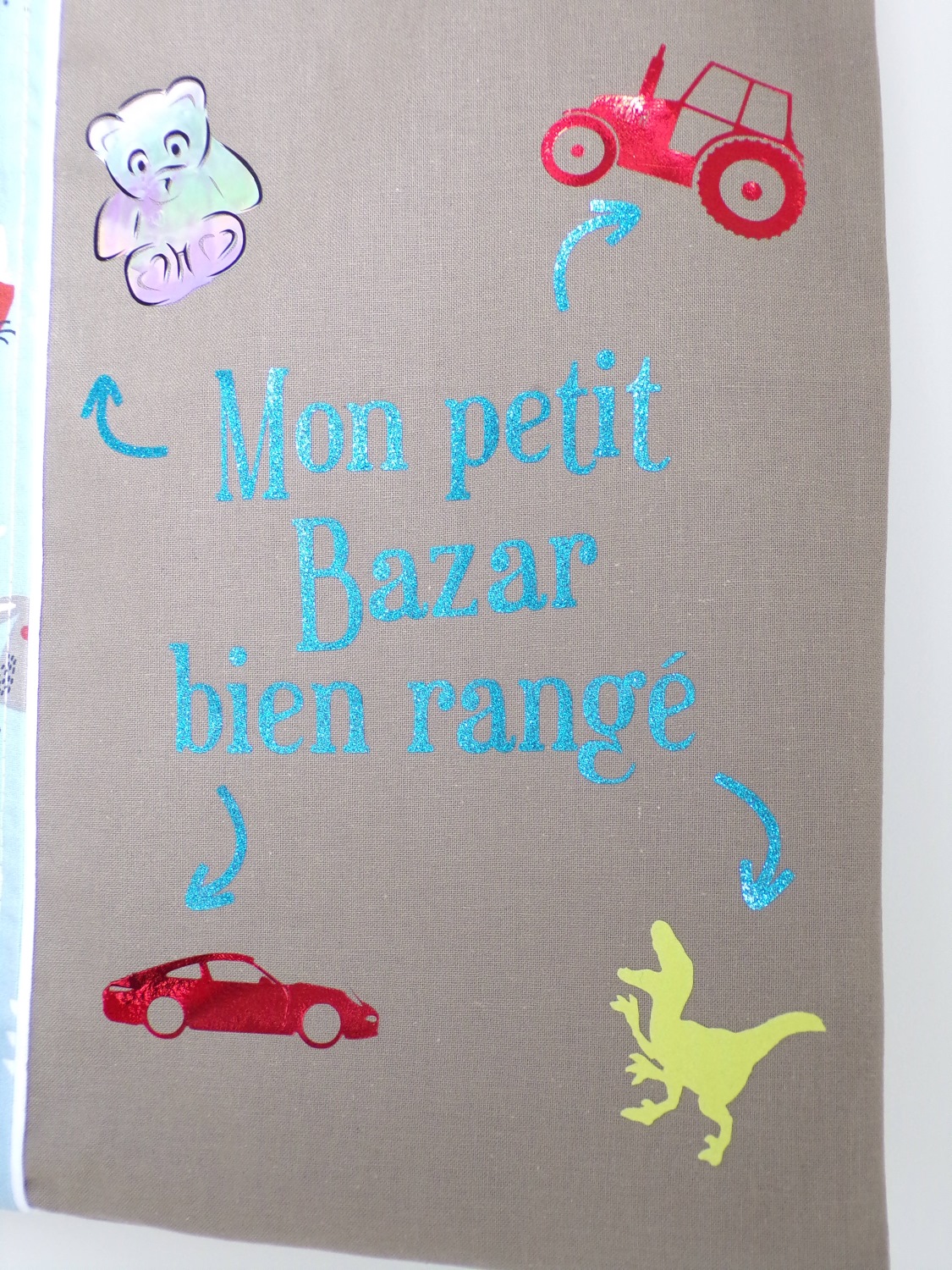 sac enfant renard rangement jouet doudou