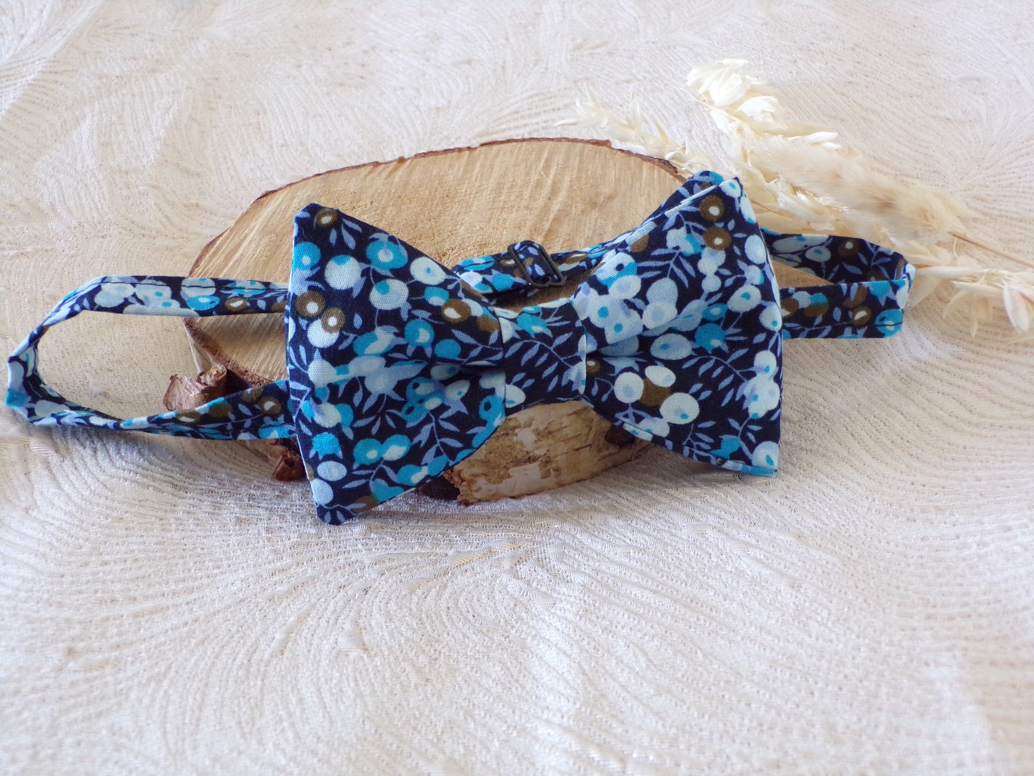 accessoire de mode homme mariage Liberty bleu fait main