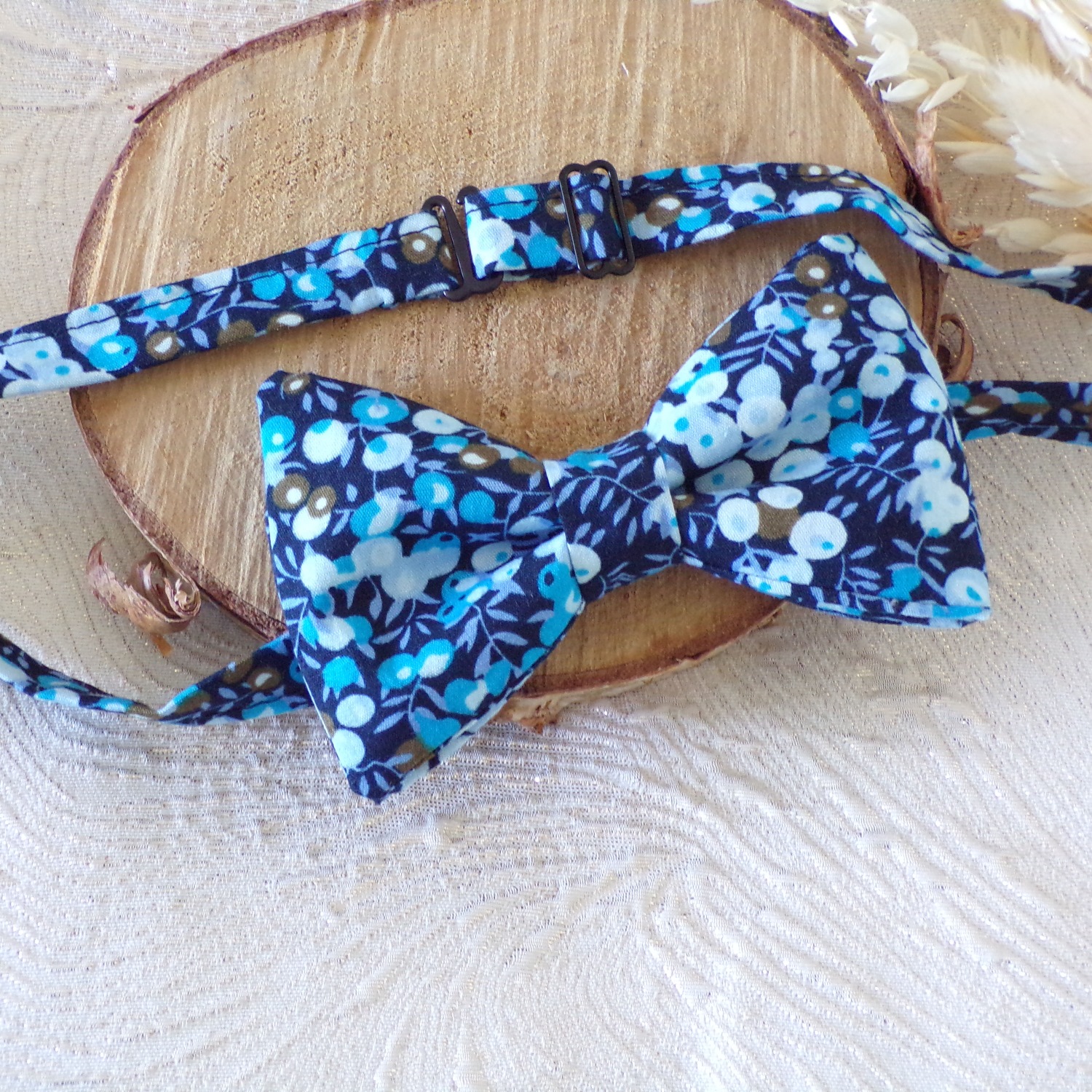 noeud papillon homme Liberty mariage bleu