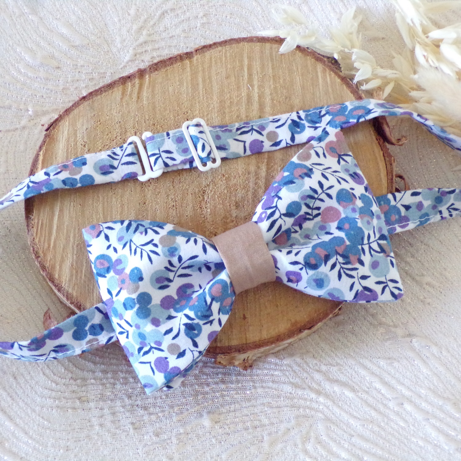 noeud papillon homme liberty lilas cousu main